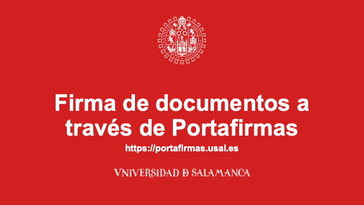 Firma de documentos a través de Portafirmas