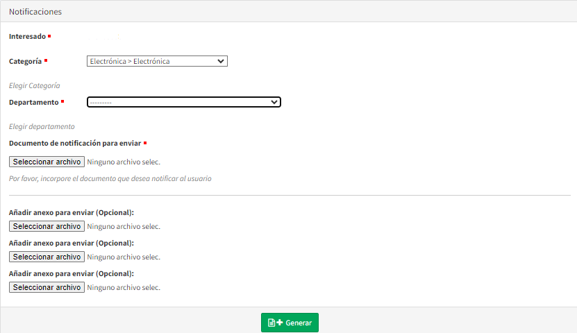 Notificaciones con anexos